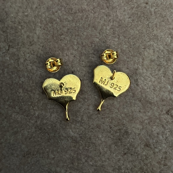 Marie June Dripping Ear Pave Gold Stud Earrings, NWOT - Picture 5 of 5